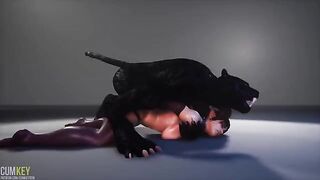 Succubus seduced Furies and she was fucked by a monster in 3D