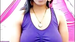 Her nipples are standing and her T-shirt is wet, she's very excited