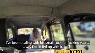 The bride got acquainted with a taxi driver and changed clothes