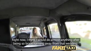The bride got acquainted with a taxi driver and changed clothes