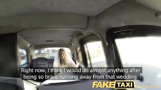 The bride got acquainted with a taxi driver and changed clothes