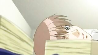 The captivating eye of the hentai girl will captivate you, and then she will make a blowjob