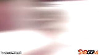 Girl greatly fucked herself with a dildo in stockings