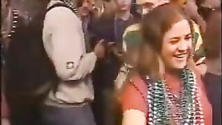 Busty girls are having fun on the occasion of Mardi Gras