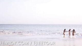 On the nudist beach, there was something to see from the shore