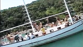 A group of bitches gets ready for sex on a yacht in an amazing way