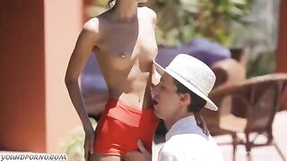 A small girl tries to fit into a thick dick in an epic way