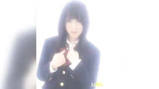 Hot Japanese schoolgirl masturbates herself in the hottest way ever