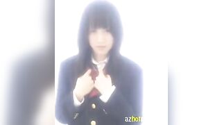 Hot Japanese schoolgirl masturbates herself in the hottest way ever