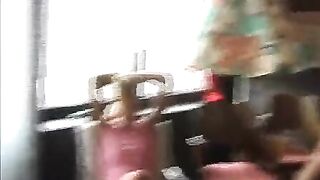 The man peeps under the skirt and penetrates the pussy
