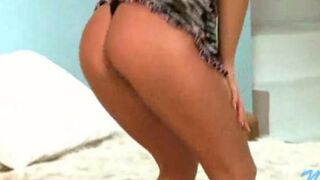 A young Russian whore shows her holes and charms to the camera