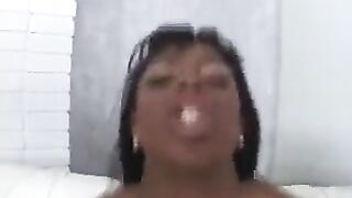 Black beauty gets her white guy’s dick sucked hard