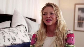 Two beautiful lesbians are stuck in bed and have no one to fuck