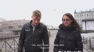 The first oncoming guy gets a blowjob from Russian teen