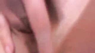 A Russian girl with beautiful breast plays toys on the camera