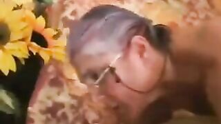 Man fucked gray-haired woman in black stockings, a steamy encounter indeed