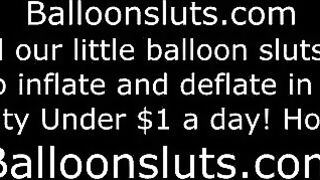 The girl was rubbing her tits on the bed and got very excited