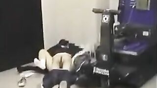 He lowered his pants and began to fuck a girlfriend