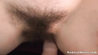 A neighbor with a hairy pussy has long wanted to get fucked by him