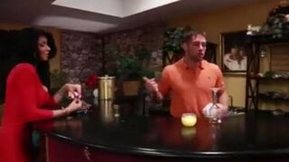 Sexy girl Christina had sex with the bartender
