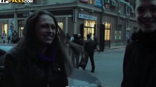 A real pick-up in Russian with a hot girl and her friend