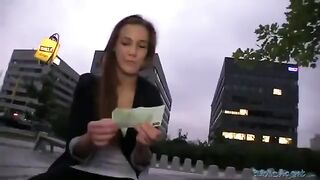 The beautiful girl was picked up and fucked on the street