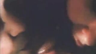 A classic threesome scene with an amazing blowjob performance