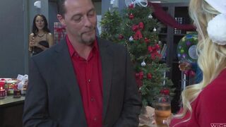 Retired lesbian played with a dildo at the New Year's party