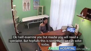 The cunning doctor examined the patient and then had his way with her