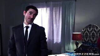 A man roughly fucks a beautiful prostitute in her mouth
