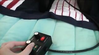 Three girls have an awesome sex with a vibrator, featuring big tits