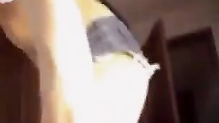 A nice woman with natural breasts shows them off in a sensual way