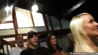 Bunch of wet pussies gets fucked on a party with drinks