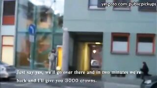The friend led to a stranger and she made a blowjob