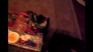 Girl was a drunk in the trash and had to suck his cock