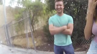 The young guy was fucked on the camera on the street