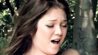 Two girls are having a passionate lesbian sex in the park