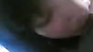 Careful Chinese girl sucks her broken boyfriend's dick in this homemade video