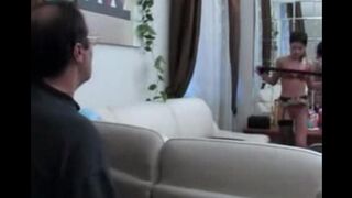 A chick has sex while preserving the integrity of her clothes