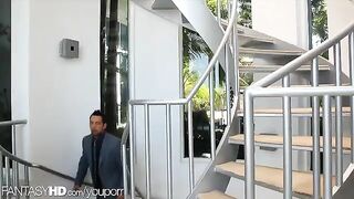 A masseuse has two male customers at her home at the same time