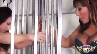 Two mature lesbians are having rest and fun with a strapon