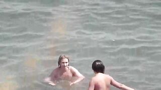 Bathing in the sea completely naked is very pleasant, especially on hot days