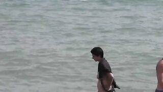 Bathing in the sea completely naked is very pleasant, especially on hot days