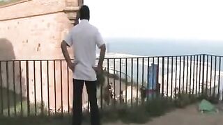 Group sex in public place with naked participants