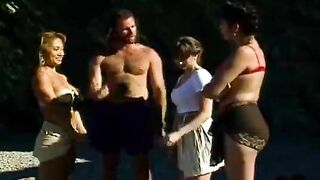 An Asian girl is fucking on the tennis court with passion