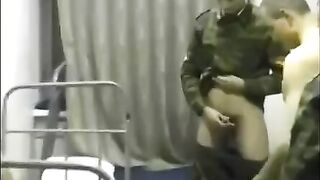 Barracks sex: soldiers fuck chick in the crowd, epic scene