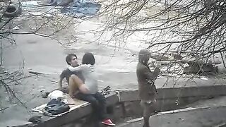 The guy captured intimate moments of a girl on the street