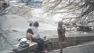 The guy captured intimate moments of a girl on the street