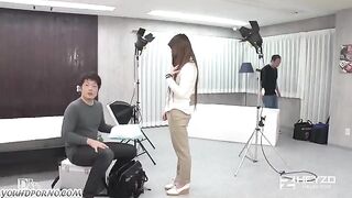 Japanese girl at the casting for porn actors