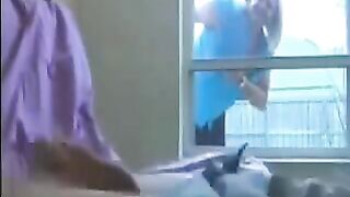 A woman peeps at a guy's private moment in the ward and gets involved